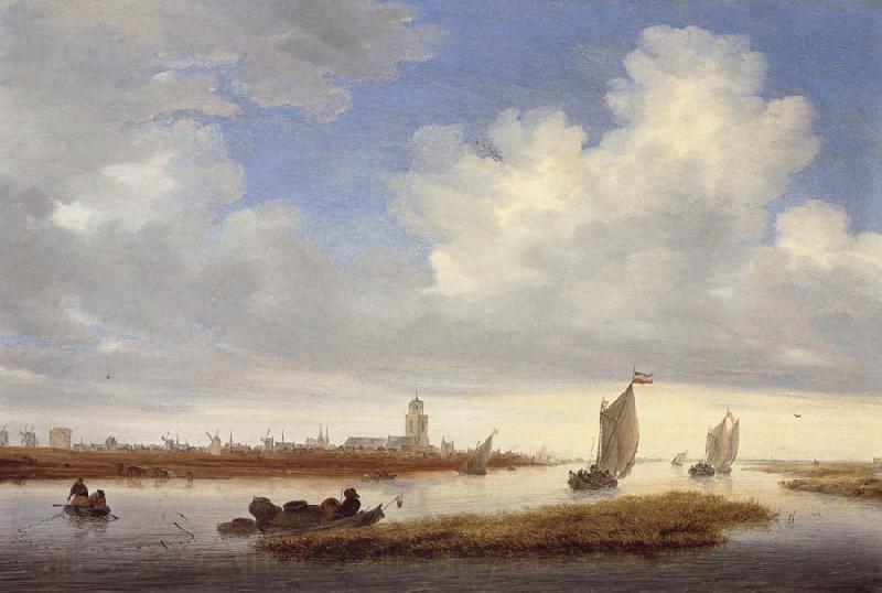 RUYSDAEL, Salomon van A View of Deventer France oil painting art